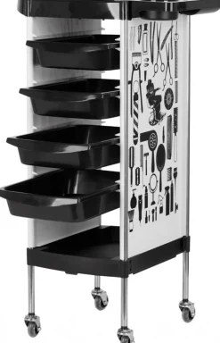 Gabbiano Hairdresser Trolley White Graphics