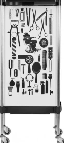 Gabbiano Hairdresser Trolley White Graphics