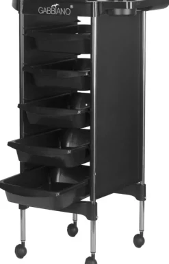 Gabbiano Hairdresser Trolley Black FX