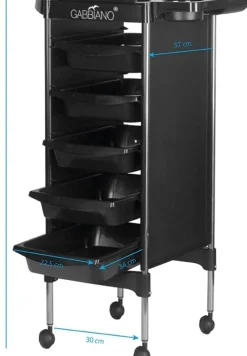 Gabbiano Hairdresser Trolley Black FX