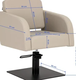 Gabbiano Hairdressing Chair Elda Grey Beige