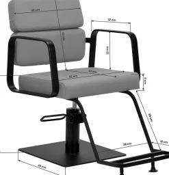 Gabbiano Hairdressing Chair Black Gray