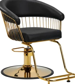 Gabbiano Hairdressing Chair Lile Gold Black