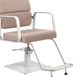 Gabbiano Hairdressing Chair Porto White Beige