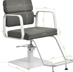 Gabbiano Hairdressing Chair Porto White Gray