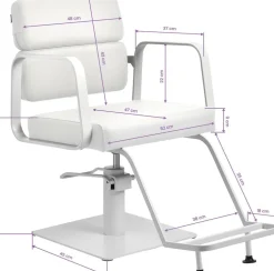 Gabbiano Hairdressing Chair Porto White On White