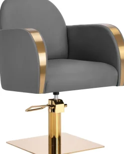 Gabbiano Hairdressing Chair Malaga Gold Grey