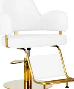 Gabbiano Hairdressing Chair Gabbiano Linz NQ Gold White