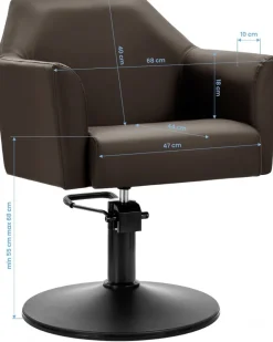 Gabbiano Hairdressing Chair Davos Brown