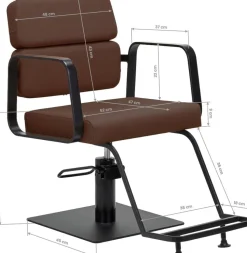 Gabbiano Hairdressing Chair Porto Black Chocolate