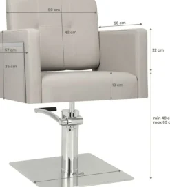 Gabbiano Hairdressing Chair Bergamo - Grey