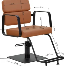 Gabbiano Hairdressing Chair Porto Black Orange