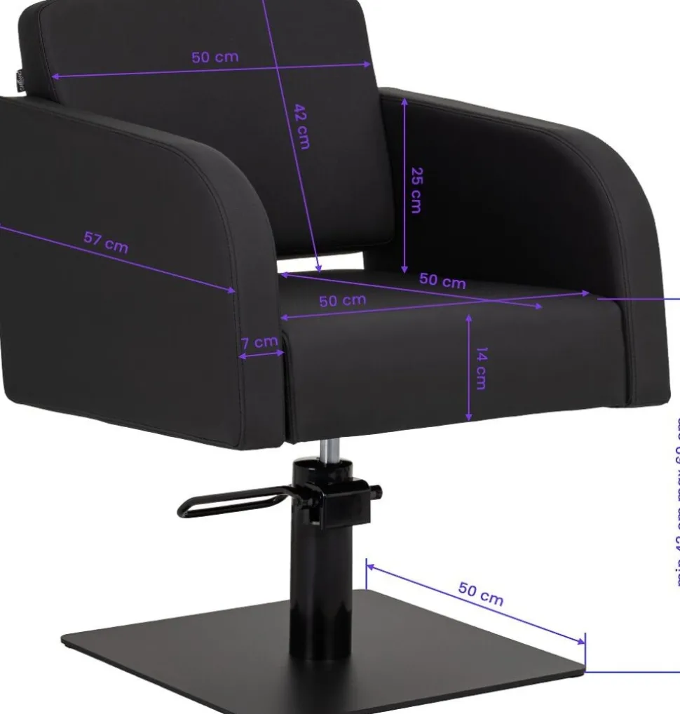 Gabbiano Hairdressing Chair Elda Black