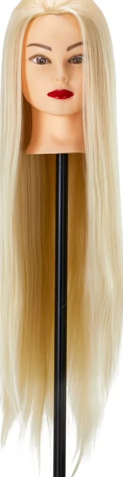 Gabbiano Hairdressing Training Head Synthetic Blond Length 55 cm