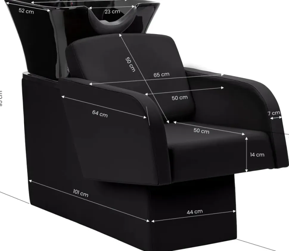 Gabbiano Hairdressing Wash Unit Elda - Black