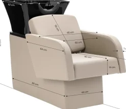 Gabbiano Hairdressing Wash Unit Elda Gray And Beige