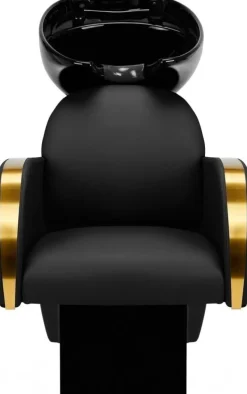 Gabbiano Hairdressing Wash Unit Malaga Gold And Black
