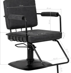 Gabbiano Katania Loft Old Leather Chair Black