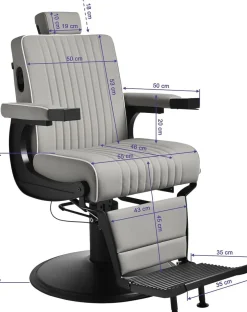 Gabbiano Levi Barber Chair Gray