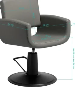 Gabbiano Mataro Hairdressing Chair - Grey