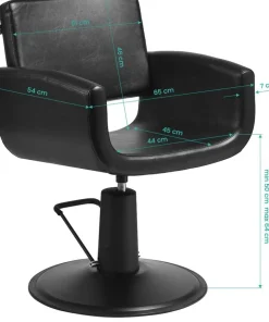 Gabbiano Mataro Hairdressing Chair - Black