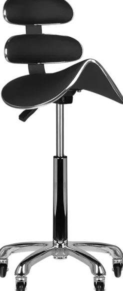 Gabbiano Roll Speed Black High Cosmetic Stool