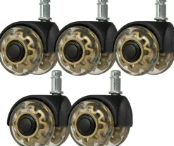Gabbiano Roll Speed Duo press-on Stool Wheel set of 5 Pcs
