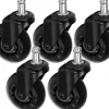 Gabbiano Roll Speed Stool Wheel black Press-On Set Of 5 Pcs Black