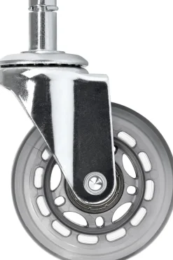 Gabbiano Roll Speed Stool Wheel black Press-On Set Of 5 Pcs Silver