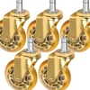 Gabbiano Roll Speed Stool Wheel black Press-On Set Of 5 Pcs Gold