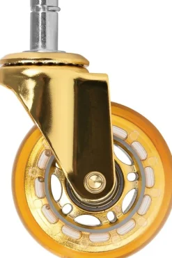 Gabbiano Roll Speed Stool Wheel black Press-On Set Of 5 Pcs Gold