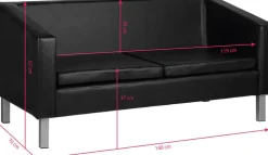 Gabbiano Sofa Waiting Room Bm18003 - Black