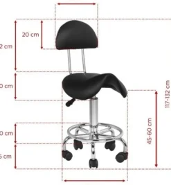 Gabbiano Stool Black 6001