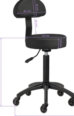 Gabbiano Stool Black D026