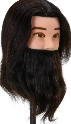 Gabbiano WZ4 Training Head With Beard Natural Hair - 21 cm