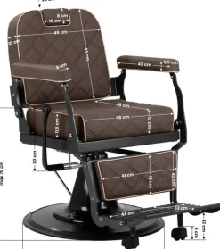 Gabianno Carlos Brown Barber Chair