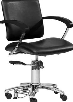 Hairway Styling Chair "Augusta" With Wheels Black