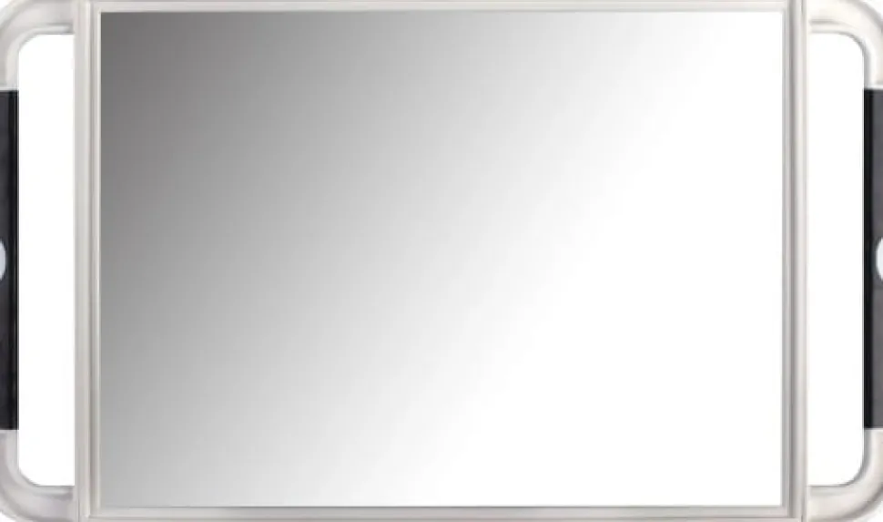 JRL Mirror Large Hand Held Mirror - White