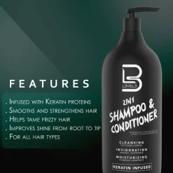 L3VEL3 - 2 IN 1 Shampoo & Conditioner 1000 ml