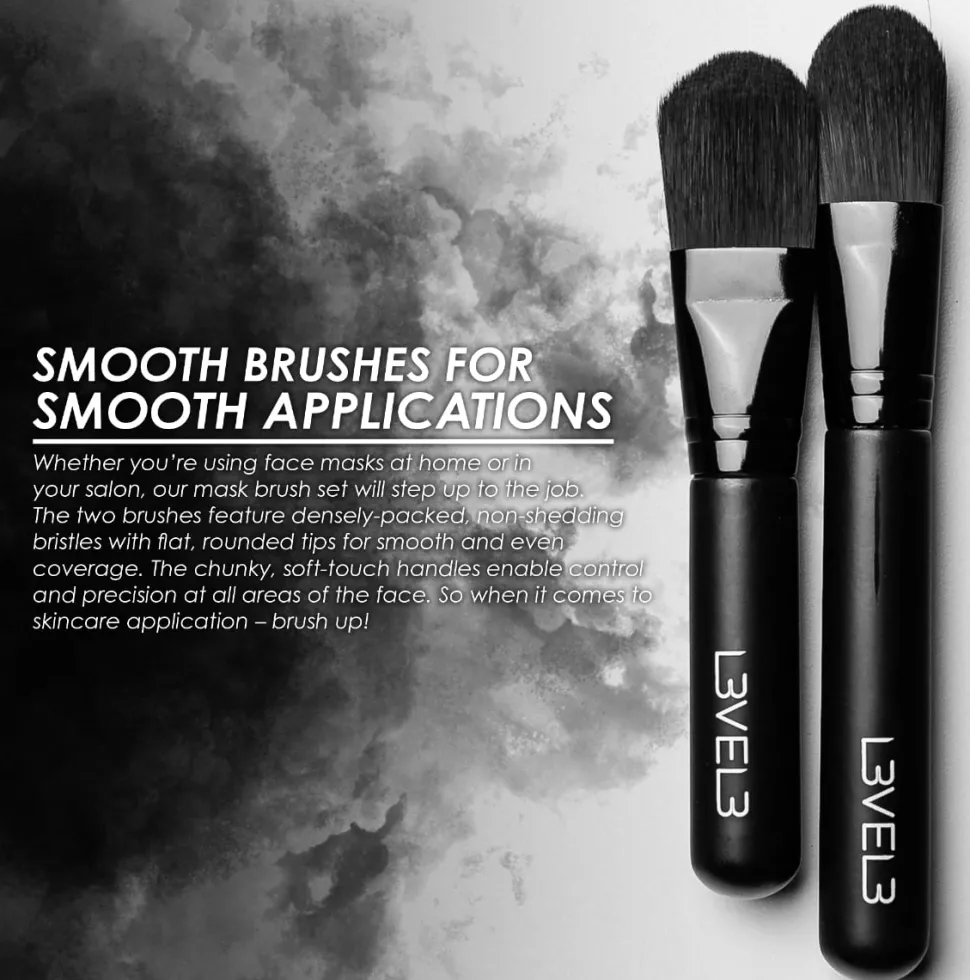 L3VEL3 - 2 Pcs Face Mask Brush Set