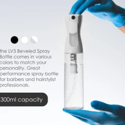 L3VEL3 - Beveled Continuous Spray Bottle Clear