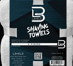 L3VEL3 - White Facial Towels 3 Pcs