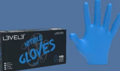 L3VEL3 Blue X-Large Professional Nitrile Gloves 100 Pack