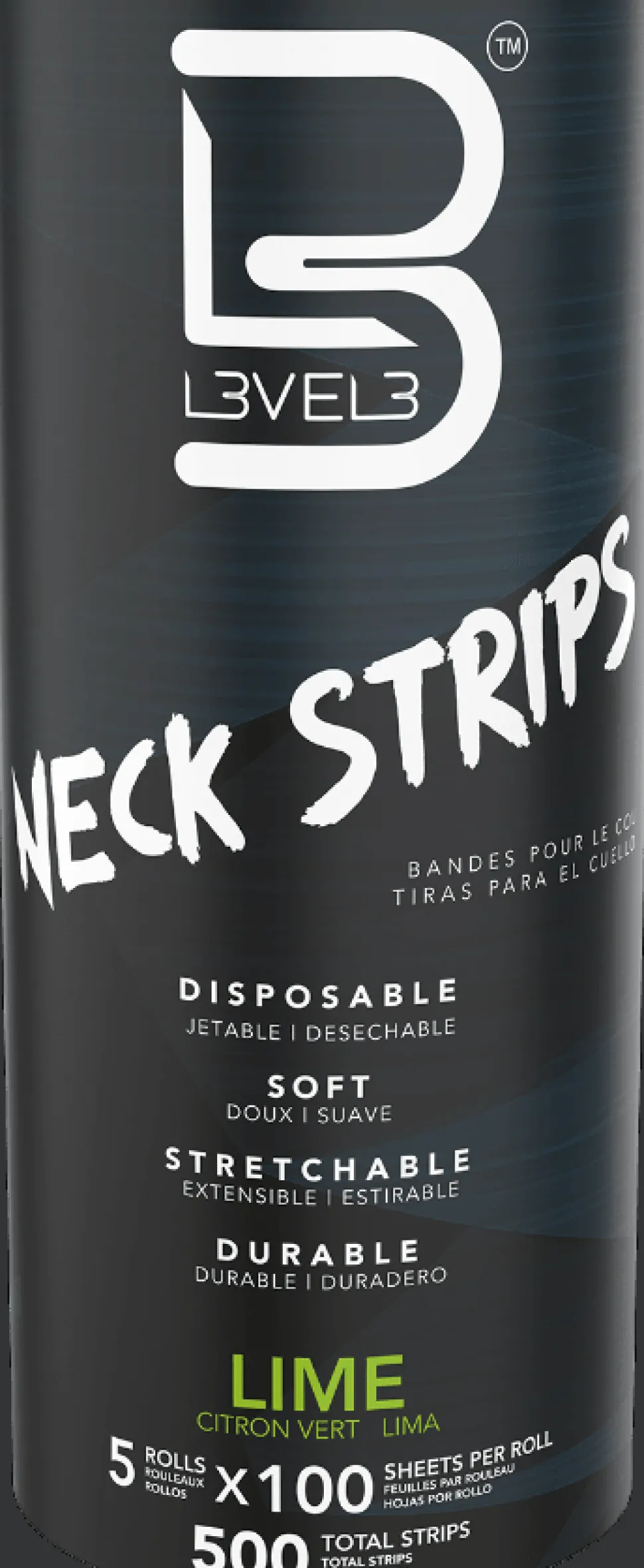 L3VEL3 Green Neck Strip Paper Bundle 5 Rolls