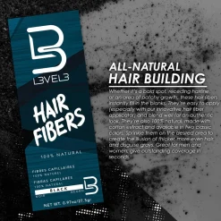 L3VEL3 Hair Fibers Black 27.5g