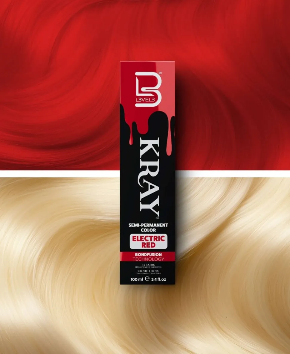 L3VEL3 Kray Electric Red Semi Permanent Color Tube 100 ml