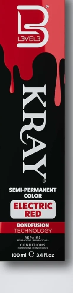 L3VEL3 Kray Electric Red Semi Permanent Color Tube 100 ml