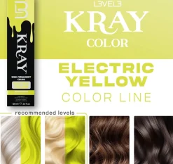 L3VEL3 Kray Electric Yellow Semi Permanent Color Tube 100 ml
