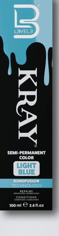L3VEL3 Kray Light Blue Semi Permanent Color Tube 100 ml