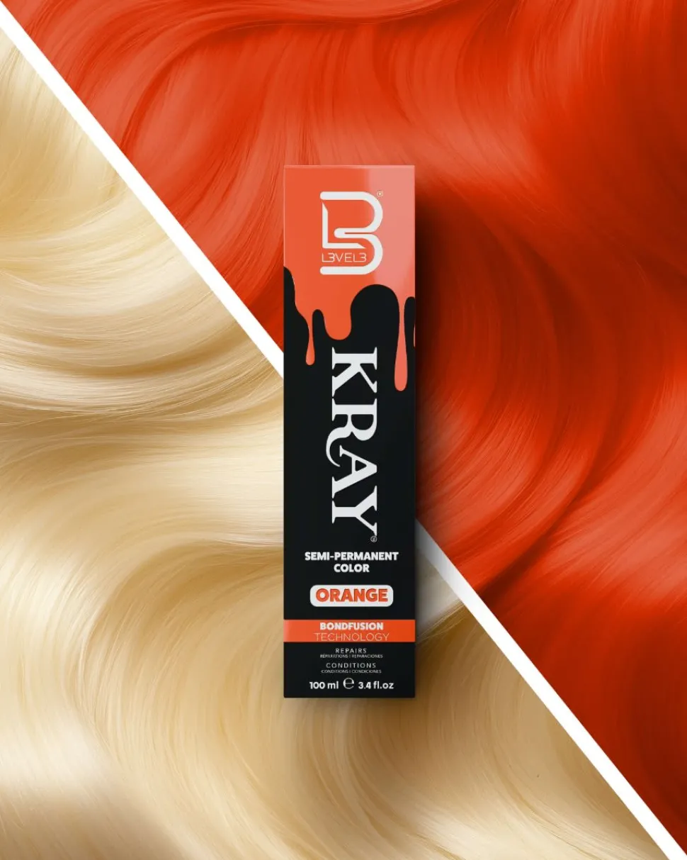 L3VEL3 Kray Orange Semi Permanent Color Tube 100 ml